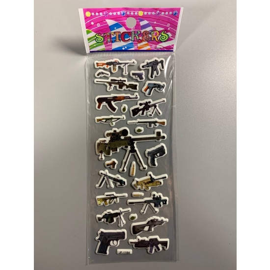 Наклейки 21 х 7см, 20шт/уп Різнокольоровий Unison (JF-1184)