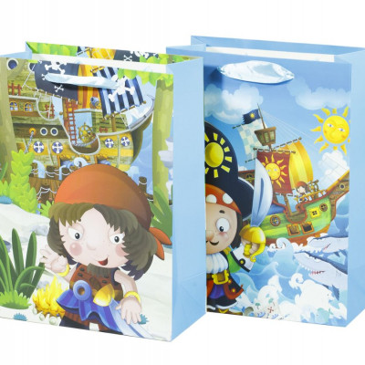 Пакет подарунковий 210гр, 18 x 24 x 8,5см  (12шт/уп) Блакитний Unison (DV-BK-5166S)