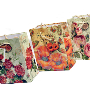 Пакет 40454S бумажный 210g 18x23х10 глиттер (Пт 231.3)