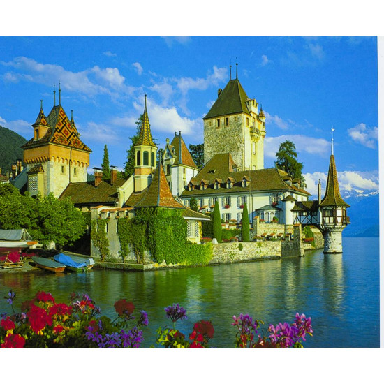 Картина по номерам "Замок у моря" 40*50см,крас.-акрил,кисть-3шт. Разноцветный Unison (RSB8154)