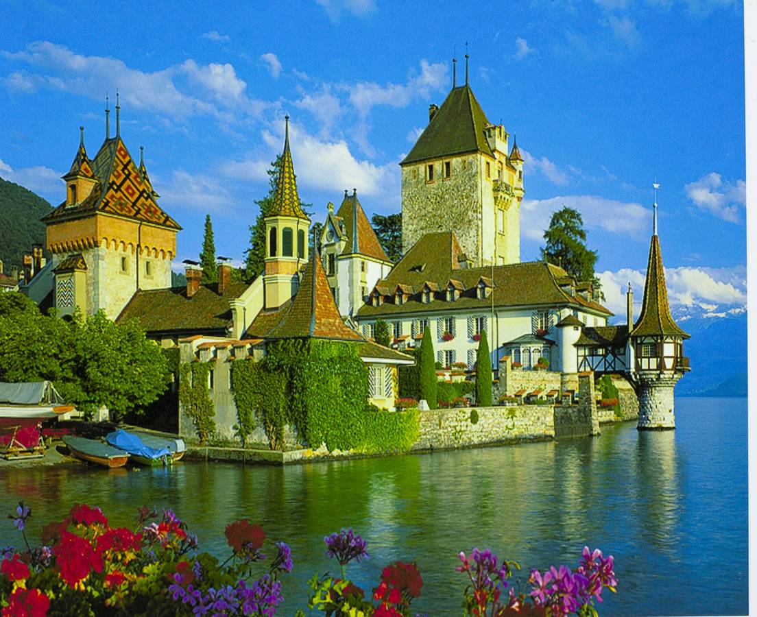 Картина по номерам "Замок у моря" 40*50см,крас.-акрил,кисть-3шт. Разноцветный Unison (RSB8154)