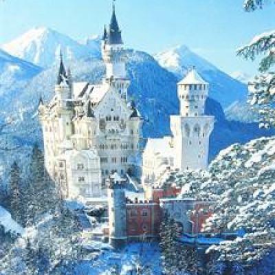 Картина за номерами 40 х 50см "Сніговий замок" Різнокольоровий Unison (RA30415)