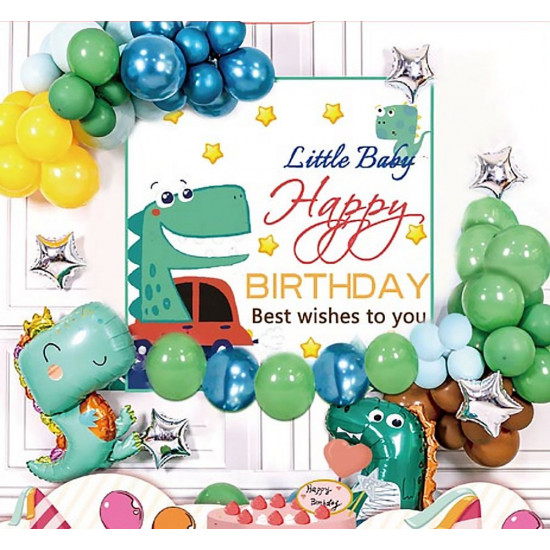 Фотозона с воздушных шаров "Happy birthday Little Baby" Разноцветный Unison (T-8612)