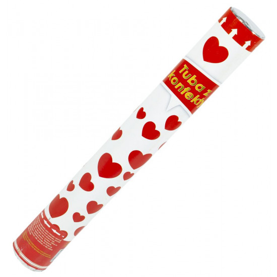 Хлопавка пневматична "Сердечка" 40см 20g, фольга сердечка Unison (0897-40)