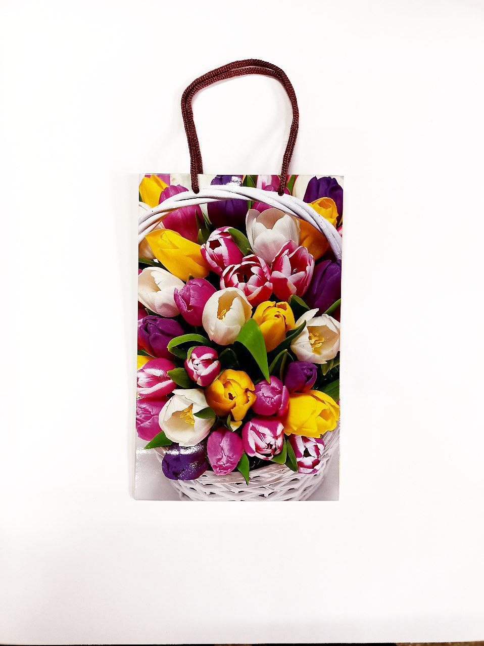 Пакет подарочный 130гр, 17 х 26 х 8см (12шт/уп) Разноцветный Unison (PVM172608W тюльпан)