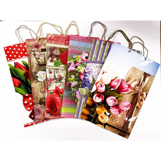 Пакет подарунковий 150гр, 25 х 37 х 8см (12шт/уп) MIX Різнокольоровий Unison (PVM253708MIX)