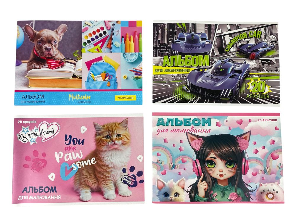 Альбом 20 л А4 скоба офсетная бумага 100 г/м² Unison (8В-146)