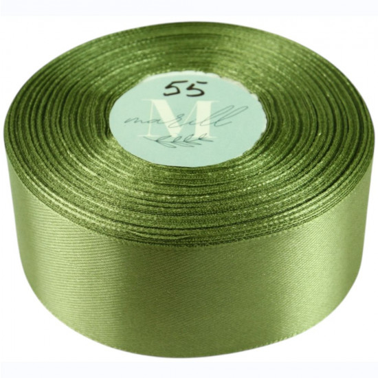 Атласная лента 4см (±5мм) x 33м Зеленый Marill (LA4033-55)