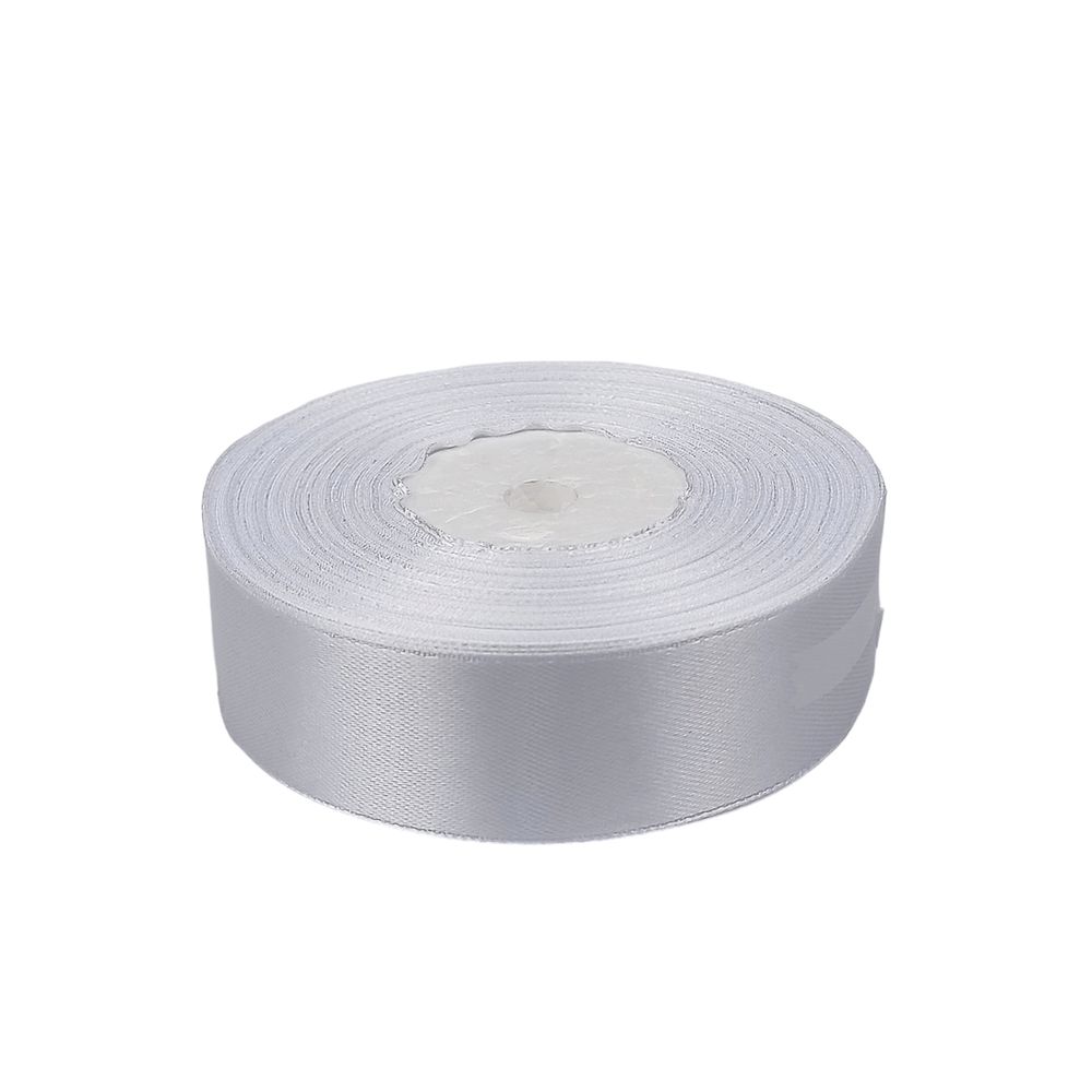 Атласная лента 2,5см x 33м Белый Marill (LA2533-01)