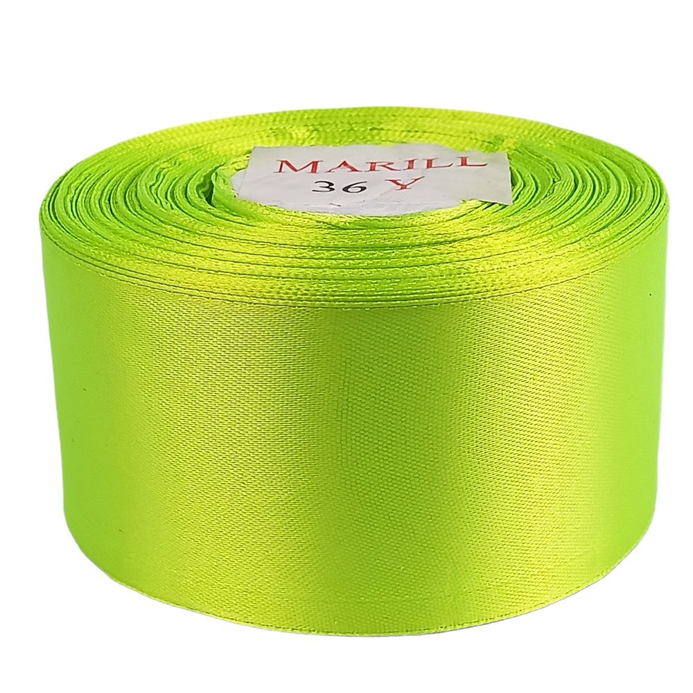 Атласная лента 4см (±5мм) x 33м Зеленый Marill (LA4033-57)