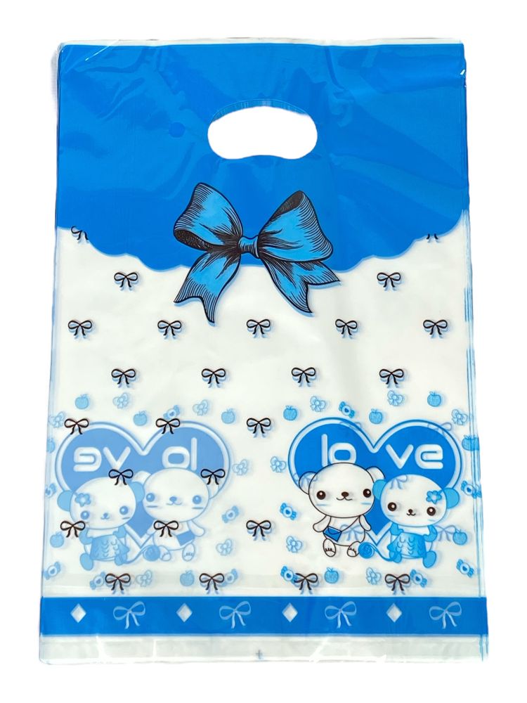 Подарункові пакети , поліетиленові  20 х 30см , 24шт/уп Синій Unison (10701-3)