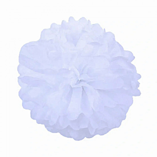Помпоны декоративные бумажные 35см БЕЛЫЕ (0815-24   white)