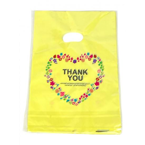 Подарункові пакети , поліетиленові  20 х 30см , 24шт/уп Жовтий Unison (10701-8)