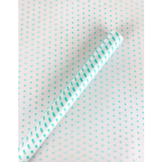 Плівка матова для квітів.  0,6х10м,   "ГОРОХ невеликий" бірюзовий Unison (PMP1785)