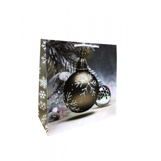Пакет подарунковий ламінований новорічний 23х23 см, 150 г/м2 (W1 S)