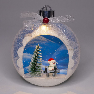 Ялинкова куля LED 3D фігура "Новий рік" 13,5х11,5х4,5см Unison (0011KKP)