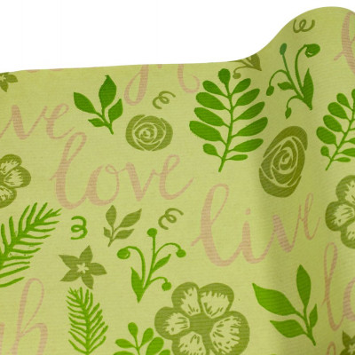 Папір пакувальний крафт-двосторонній 0,7 х 7м Зелений Unison (Пт 871)