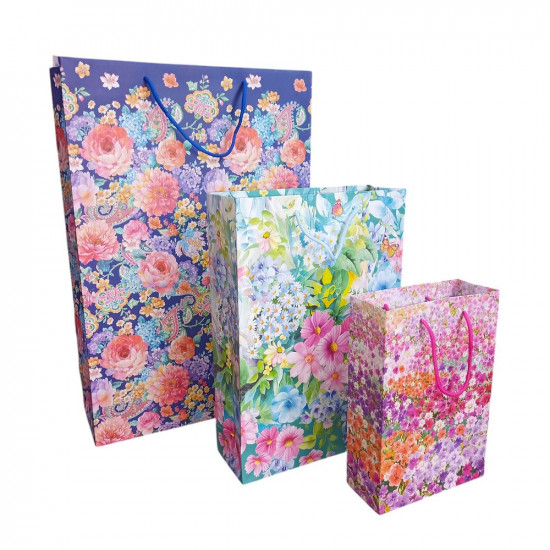 Пакет подарунковий  230 г, 25 x 37 x 9см (12шт/уп) Різнокольоровий Unison (YV 897-M)