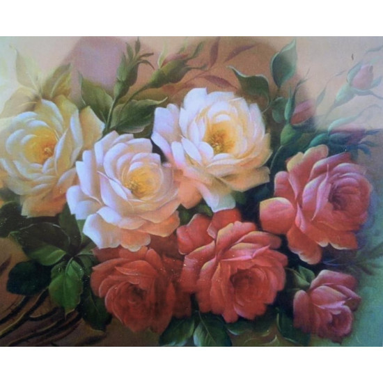 Картина за номерами 30*40см "Квіти" OPP (полотно на рамі фарб. пензля.) (1459EKTL_O)