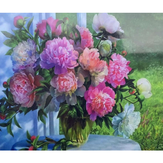 Картина за номерами 30*40см "Букет півонії" OPP (полотно на рамі фарб. пензля.) (2041EKTL_O)