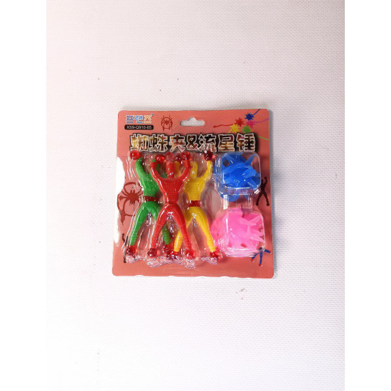 Игрушка-прилипала "Человек-паук - 3шт, монстрик - 2шт" Разноцветный Unison (910-65)