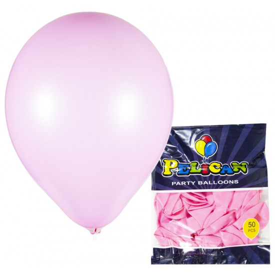 Шарики Pelican 10' (26 см), пастель розовый, 50шт/уп, 811813 Розовый Pelican (811813/1050-813)
