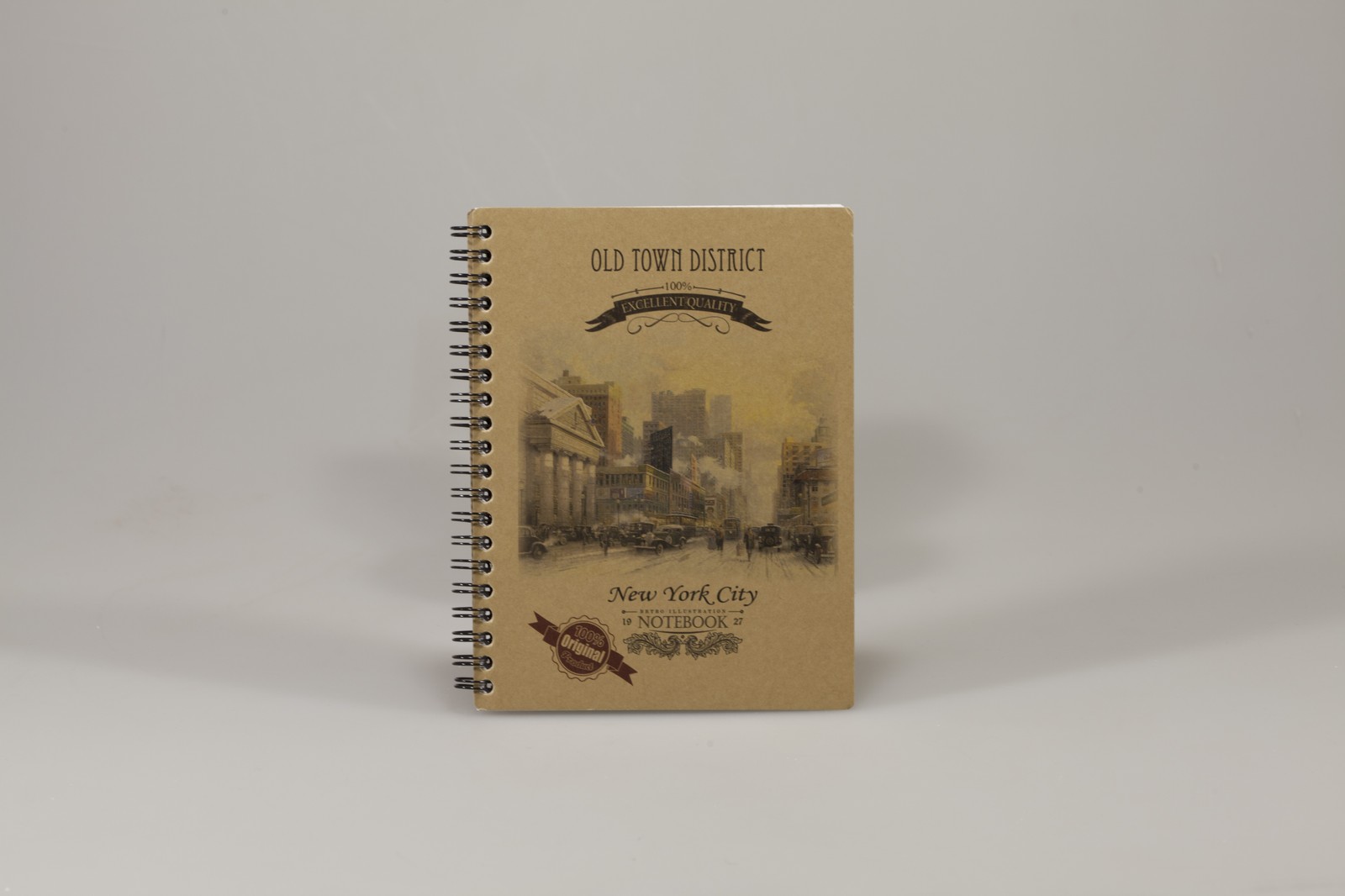 Книжка записна на спіралі KRAFT В6, 96 аркушів клітинка, з перфорацією,  KR6196K (KR6196K)