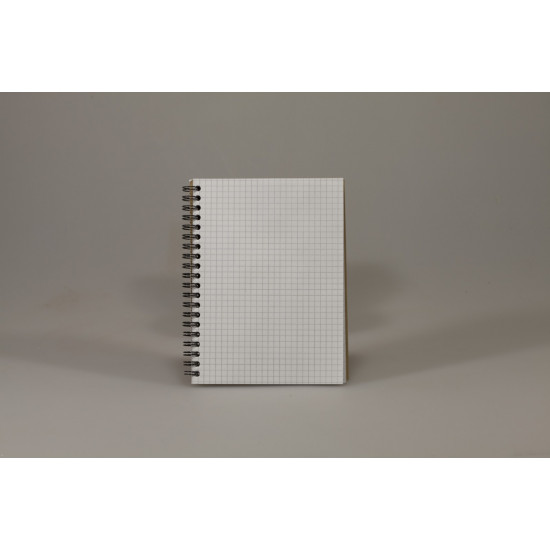 Книжка записна на спіралі KRAFT В6, 96 аркушів клітинка, з перфорацією,  KR6196K (KR6196K)