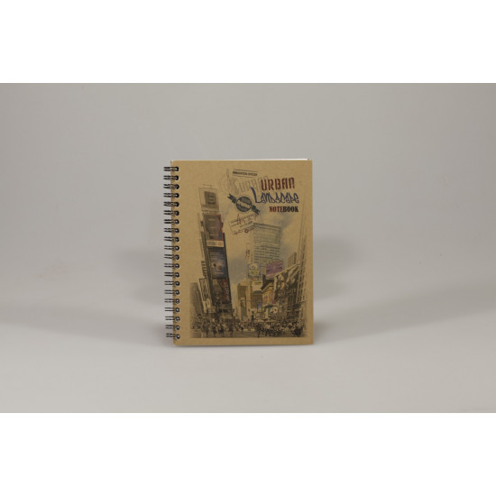Книжка записна на спіралі KRAFT В6, 96 аркушів клітинка, з перфорацією,  KR6196K (KR6196K)