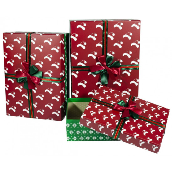 Подарункова коробка 91307-3, прямокутна, 35х25х12cm/32*22*11/25*19*8cm   3шт. в наборі (91307-3)