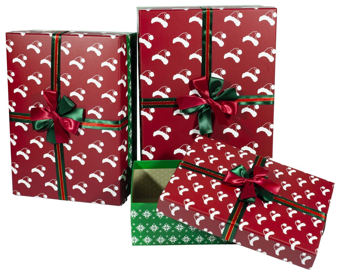 Подарункова коробка 91307-3, прямокутна, 35х25х12cm/32*22*11/25*19*8cm   3шт. в наборі (91307-3)