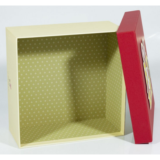 Подарункова коробка JKZ-83, червона, 21х21х10cm/17х17х9/14х14х7cm   3шт. в наборі (JKZ-83)