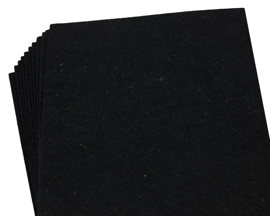 Фетр 20 * 30см 10 аркушів, 2мм, чорний (7789)