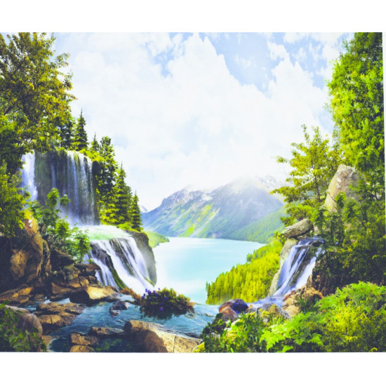 Картина за номерами "Гірський водоспад" 40 * 50см, крас.-акрил, кисть-3шт. (8164)