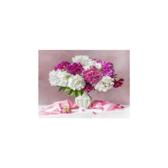 Картина за номерами "Ніжні півонії"40 * 50см, крас.-акрил, кисть-3шт. (1 * 5) (8143)