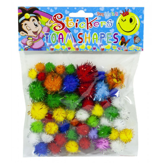 Набор для творчества "Шарики блеск.разн.диаметра" 50шт (272-7)