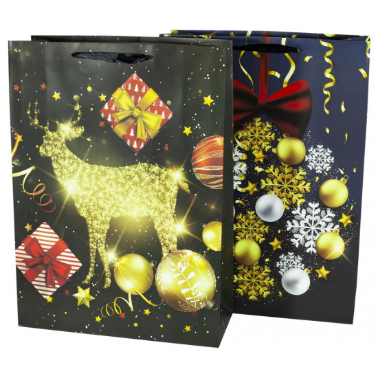 Пакет подарунковий 9504XXL,  новорічний , 72*50*18cm (9504XXL)