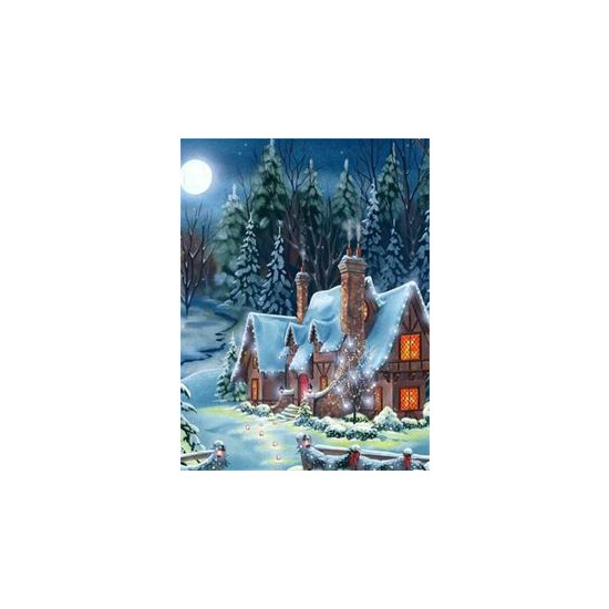 Картина за номерами "Зимовий будиночок" 40 * 50см, крас.-акрил, кисть-3шт. (RA30421)