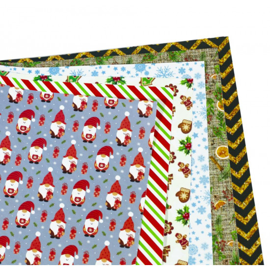 Набор цветной бумаги "Волшебные узоры" Новогодняя серия, А4, 16 л. (КПВ-НС-А4-16)