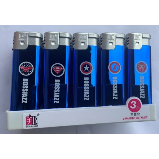 Запальничка пластикова BossJazz (турбо полум'я) UVH Різнокольоровий Unison (007-UVH)