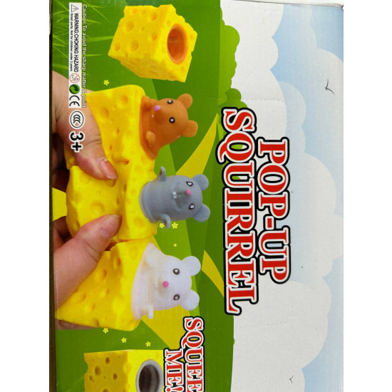 Іграшка антистрес  вистрибуюча Мишка 5см,  3 кольори Різнокольоровий Без бренду (11102)