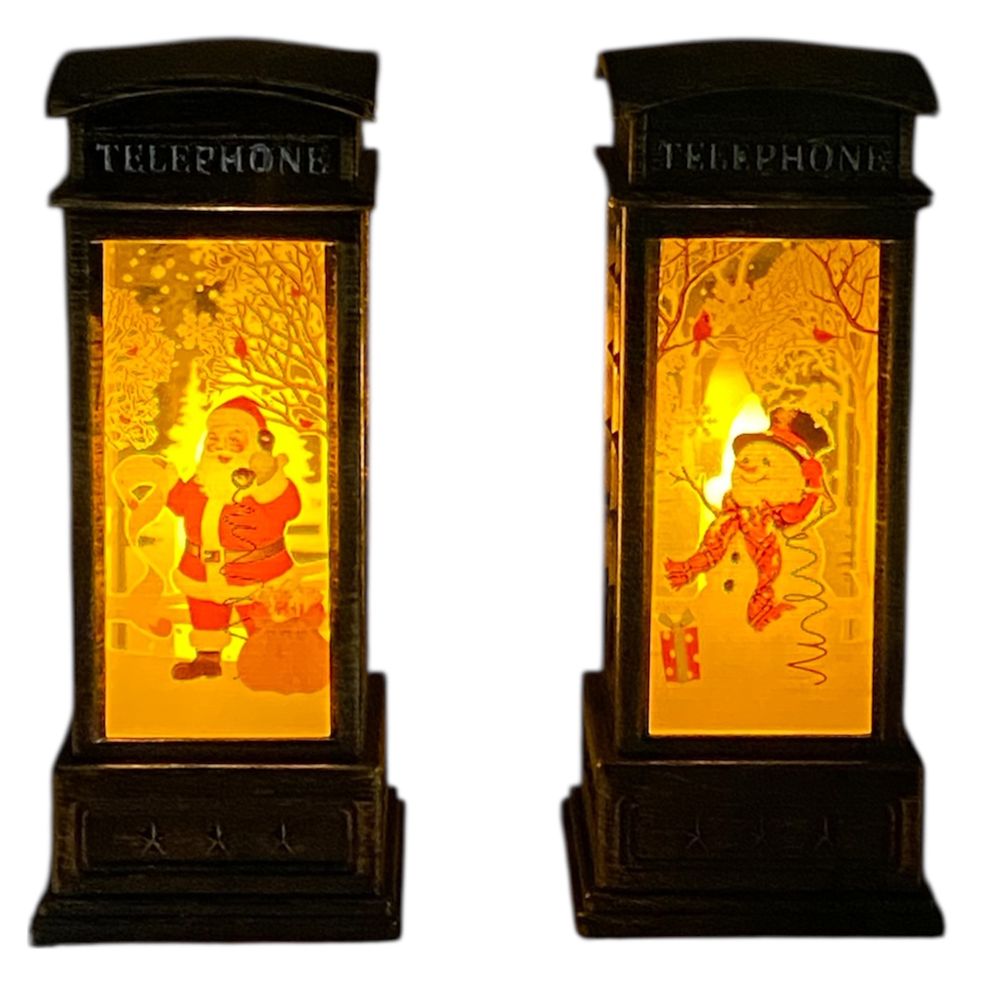 Сувенір декоративний, що світиться, LED Телефонна будка" 12,5 х 5,4см, 2 види (ZF-076-B)
