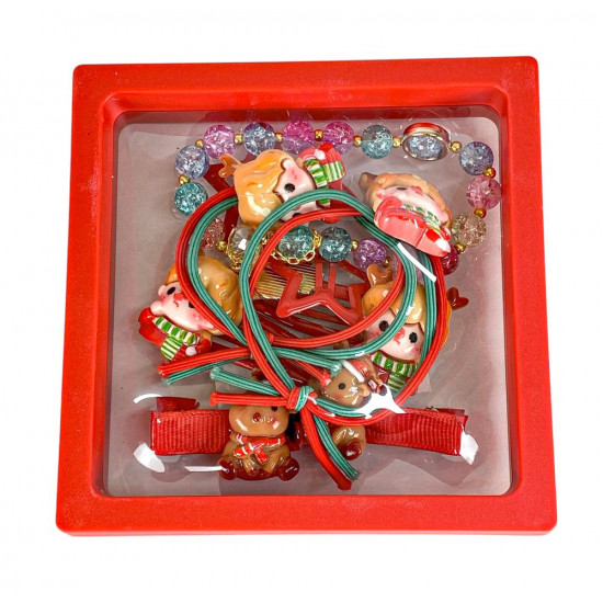 Набір дитячої біжутерії: гумки для волосся, браслет, шпильки для волосся (9329)