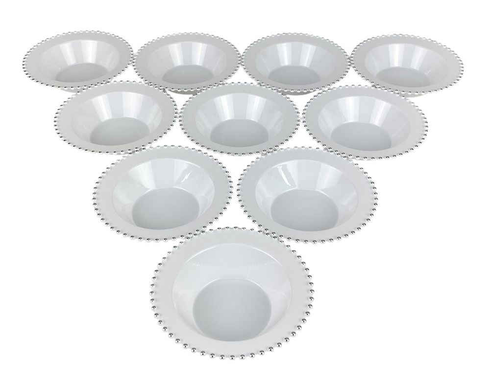 Тарілки срібні  пластикові багаторазові  18 х 18см , 10шт/уп (7500-208)