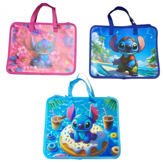 Папка-портфель ПВХ А4 цветная для тетрадей 4 вида (805-S)