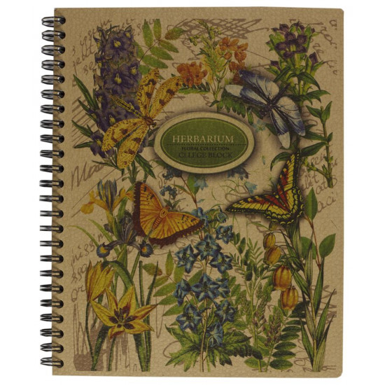 Коледж-блок А5  KRAFT COLOR, 80 аркушів клітинка, з перфорацією та отворами д/архівації,  KL5180K (KL5180K)