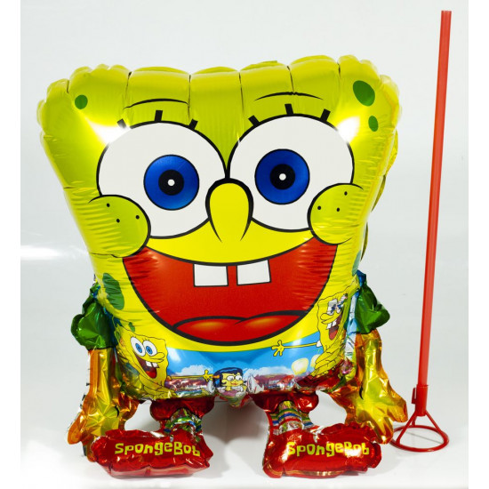 Шарик ФОЛЬГА на палочке 18", 50шт/уп Желтый Unison (AH2005-9)