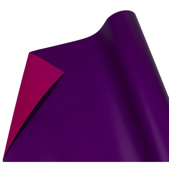 Плівка матова для квітів, 0,6мх9ярд,   двостороння малиновий + фіолетовий (P2TD-11)