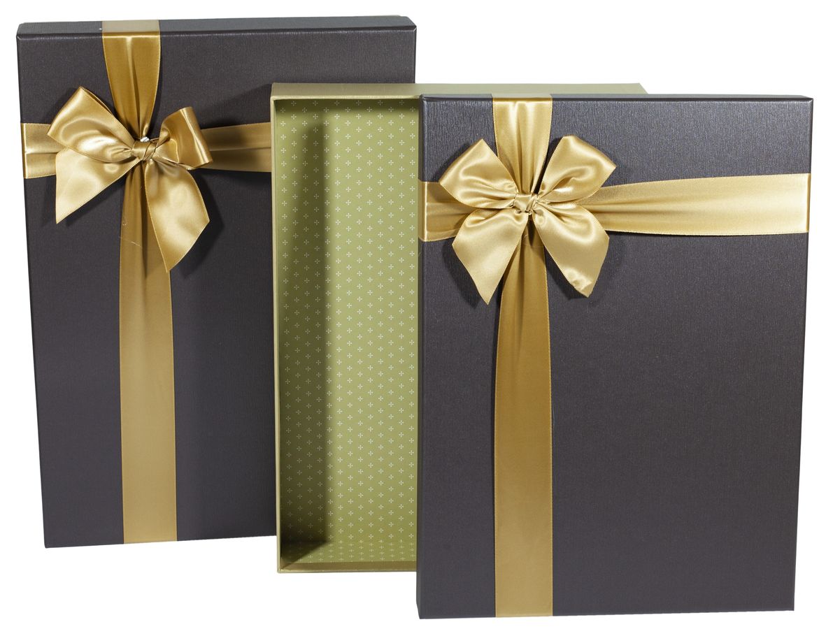 Подарункова коробка HL-09120-2, прямокутна, 38.5*27.5*6.6/35.5*26*5cm   2шт. в наборі (HL-09120-2)