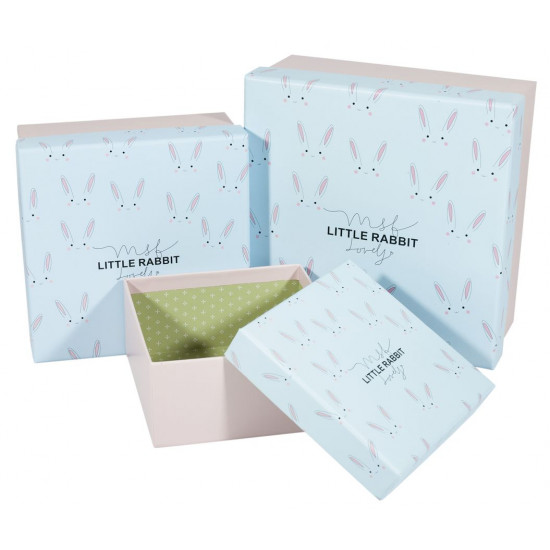 Подарункова коробка JKZ-54, квадратна рожева з блакитним, 21х21х10cm/17х17х9/14х14х7cm   3шт. в наборі (JKZ-54)